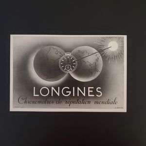 Longines Watches Original Print Magazine Advertisement From 1938 French